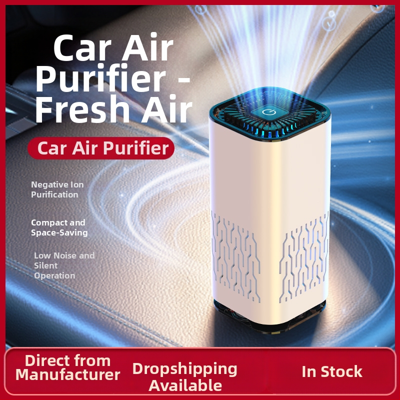 Automobilinis oro valytuvas – nešiojamas, šalina antrinį dūmą ir formaldehidų kvapus, sudėtinis filtras, oro srautas 50 m3/h, įkraunamas, be montavimo