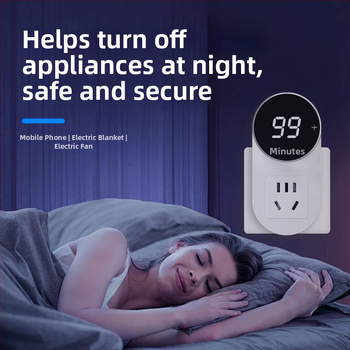 Kailan laikmačio lizdas su apsauga nuo persikrovimo, įkrovimo apsauga namų įrenginiams ir telefonams, automatinis išjungimas su atbuline atskaita