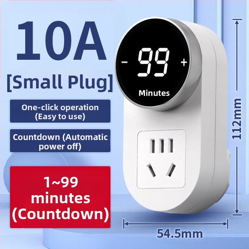 Kailan laikmačio lizdas su apsauga nuo persikrovimo, įkrovimo apsauga namų įrenginiams ir telefonams, automatinis išjungimas su atbuline atskaita