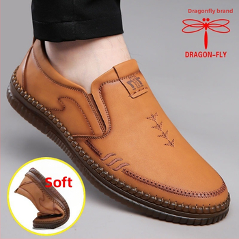 Ανδρικοί λοφέρ από microfiber δέρμα, Casual στυλ, αντιολισθητική σόλα, Dragonfly