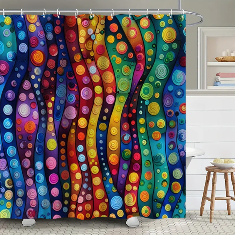 Κουρτίνα ντους από πολυεστέρα, μοντέρνος μινιμαλιστικός σχεδιασμός, περιλαμβάνονται 12 γάντζοι, δυνατότητα προσαρμογής εκτύπωσης/λογότυπου σύμφωνα με σχέδια