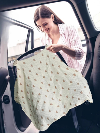 Покривало за количка за бебе: покривало за кошница и седалка, 100% памук, подходящо за новородени, лято 2024, SEVDO