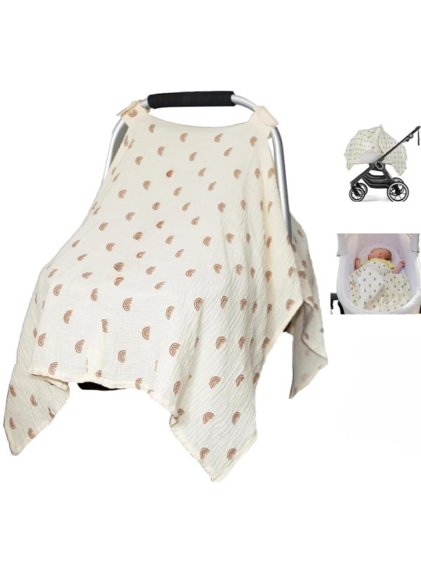 Покривало за количка за бебе: покривало за кошница и седалка, 100% памук, подходящо за новородени, лято 2024, SEVDO