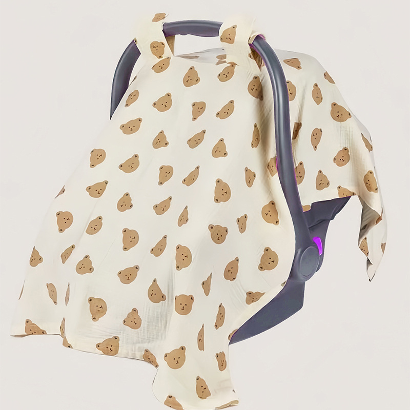 Покривало за количка за бебе: покривало за кошница и седалка, 100% памук, подходящо за новородени, лято 2024, SEVDO