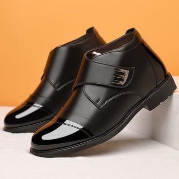 Férfi téli papucs fleece bélés, mikroszálas felső, PVC talp, vastag kialakítás, slip-on, kerek orr