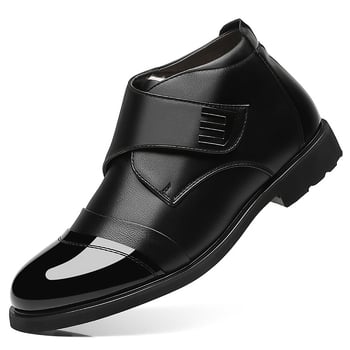 Férfi téli papucs fleece bélés, mikroszálas felső, PVC talp, vastag kialakítás, slip-on, kerek orr