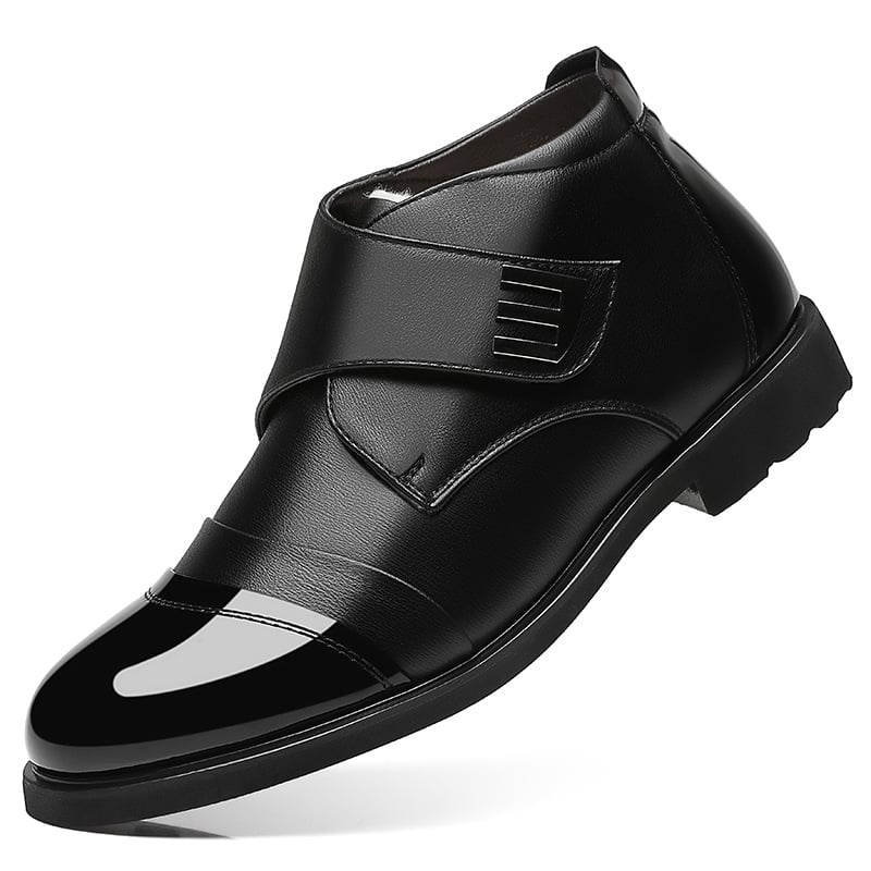 Férfi téli papucs fleece bélés, mikroszálas felső, PVC talp, vastag kialakítás, slip-on, kerek orr