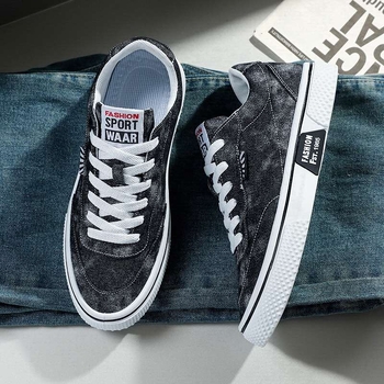 Unisex Καμβά Sneakers – Καλοκαίρι 2025, Μεσαίου Ύψους, Κορδόνια, EVA Πάτος, PVC Σόλα