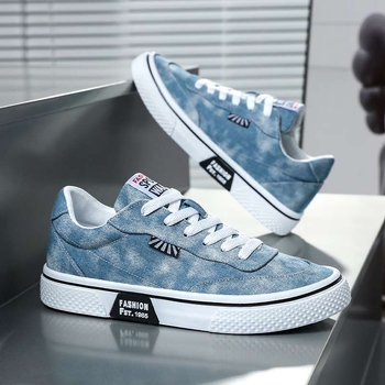 Unisex Καμβά Sneakers – Καλοκαίρι 2025, Μεσαίου Ύψους, Κορδόνια, EVA Πάτος, PVC Σόλα