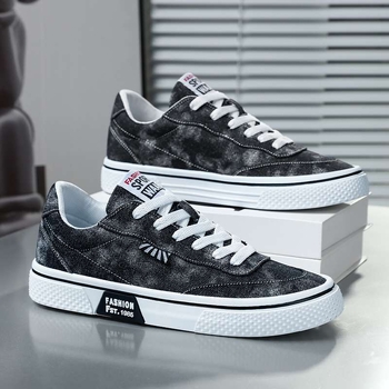 Unisex Καμβά Sneakers – Καλοκαίρι 2025, Μεσαίου Ύψους, Κορδόνια, EVA Πάτος, PVC Σόλα