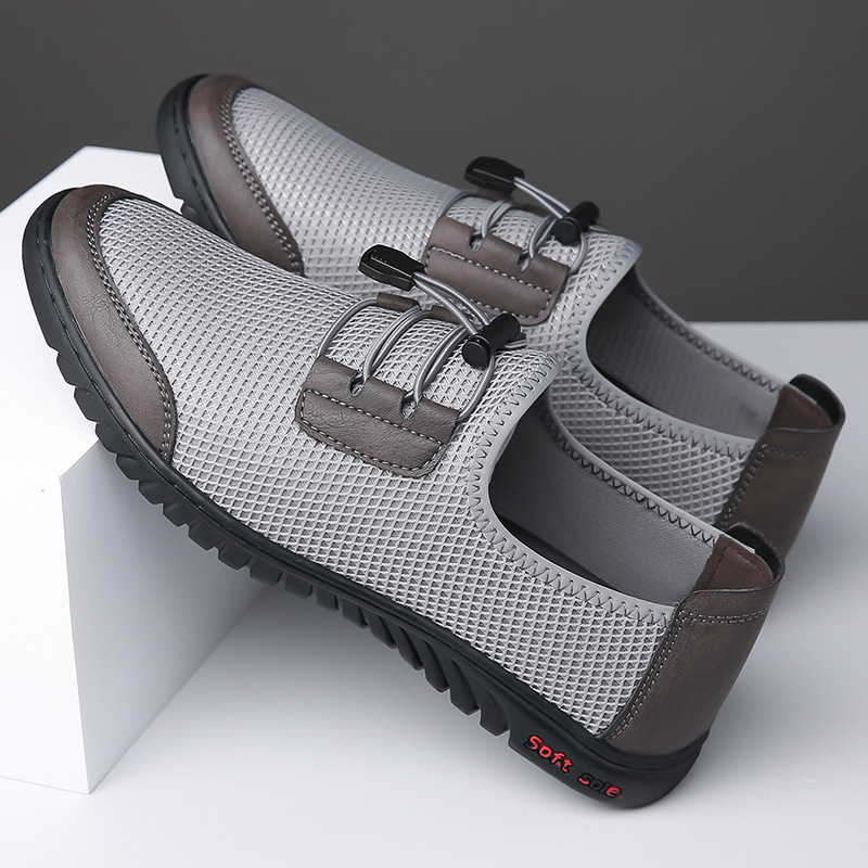 Muške dišuće mrežaste casual tenisice, gumeni potplat, PU uložak, niski gornji dio, zaobljeni nos