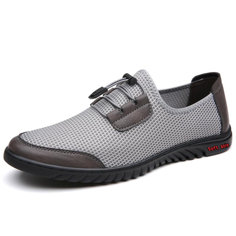 Muške dišuće mrežaste casual tenisice, gumeni potplat, PU uložak, niski gornji dio, zaobljeni nos