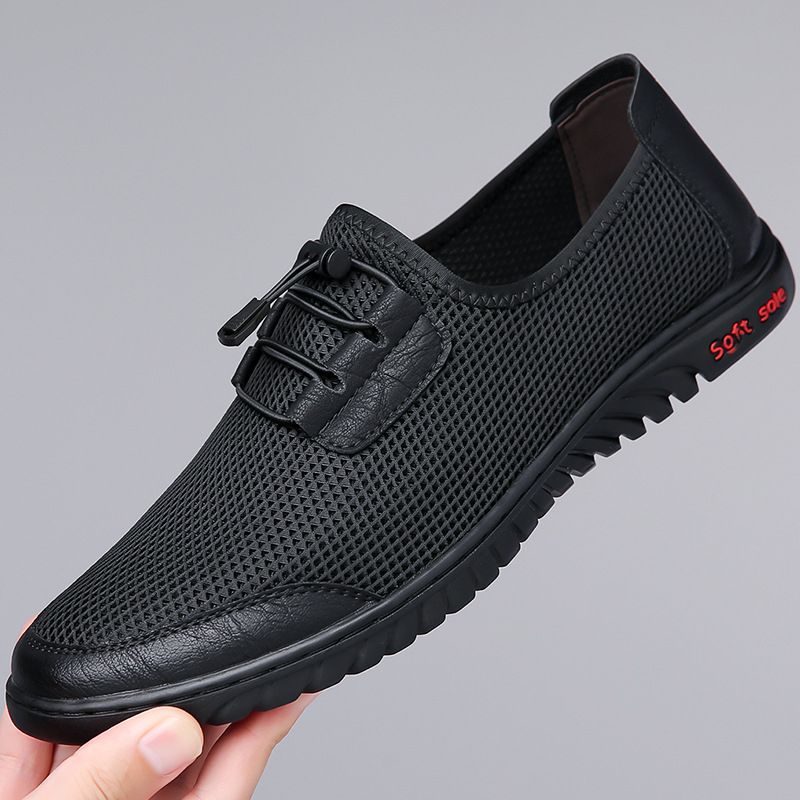 Muške dišuće mrežaste casual tenisice, gumeni potplat, PU uložak, niski gornji dio, zaobljeni nos