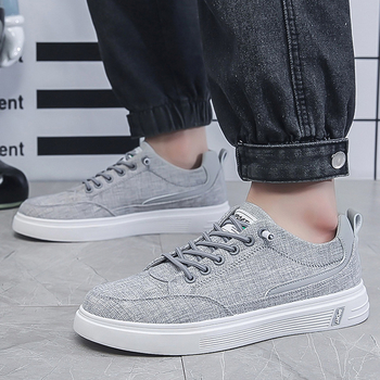 Ανδρικά Παπούτσια Καμβά Slip-On για Αθλητισμό και Casual (Άνω: Καμβάς; Σόλα: Καουτσούκ; Εσωτερικό: Δίκτυωμα; Κλείσιμο: με ελαστικό ιμάντα; Ύψος φτέρνας: χαμηλό 1-3 cm)