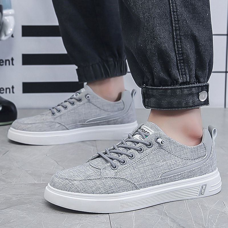 Ανδρικά Παπούτσια Καμβά Slip-On για Αθλητισμό και Casual (Άνω: Καμβάς; Σόλα: Καουτσούκ; Εσωτερικό: Δίκτυωμα; Κλείσιμο: με ελαστικό ιμάντα; Ύψος φτέρνας: χαμηλό 1-3 cm)