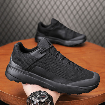 Ανδρικά παπούτσια εξωτερικού χώρου για καθημερινή χρήση — αναπνεύσιμη άνω επιφάνεια από δίχτυ, αντιολισθητική σόλα PVC, κορδόνια, χαμηλό ύψος, πάτος EVA