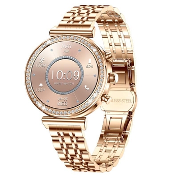 Moteriškas išmanusis laikrodis i110 – širdies ritmo matavimas, kraujo deguonies lygis, miego stebėjimas, žingsnių skaičiavimas, Bluetooth skambučiai