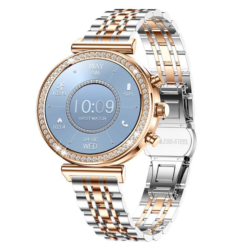 Moteriškas išmanusis laikrodis i110 – širdies ritmo matavimas, kraujo deguonies lygis, miego stebėjimas, žingsnių skaičiavimas, Bluetooth skambučiai