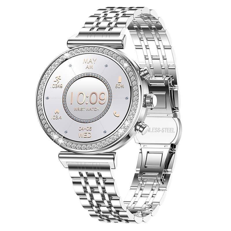 Moteriškas išmanusis laikrodis i110 – širdies ritmo matavimas, kraujo deguonies lygis, miego stebėjimas, žingsnių skaičiavimas, Bluetooth skambučiai