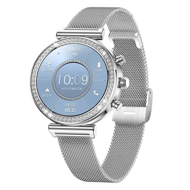 Moteriškas išmanusis laikrodis i110 – širdies ritmo matavimas, kraujo deguonies lygis, miego stebėjimas, žingsnių skaičiavimas, Bluetooth skambučiai