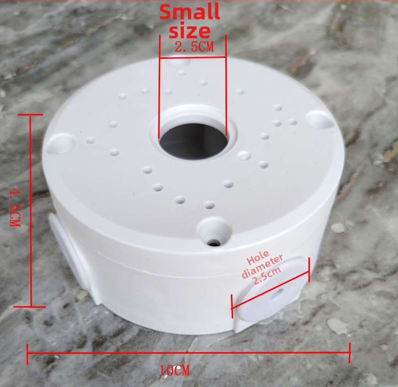 Βάση κάμερας οροφής για παρακολούθηση με ημισφαιρική πλάκα προσαρμογής και θήκη καλωδίων, 360° περιστροφή, πλαστικό