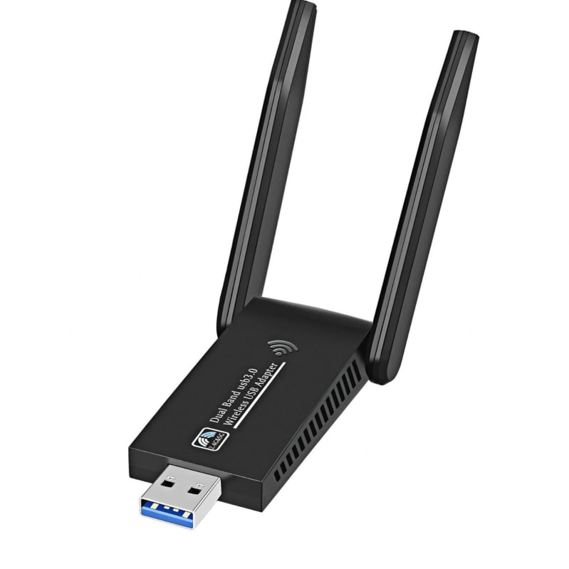 USB ασύρματος προσαρμογέας Wi-Fi, 1300 Mbps, διπλής ζώνης 2.4 GHz/5.8 GHz, 802.11b/g/n, χωρίς οδηγούς