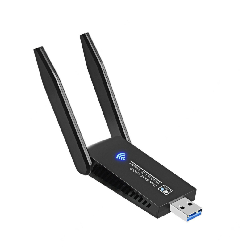 USB ασύρματος προσαρμογέας Wi-Fi, 1300 Mbps, διπλής ζώνης 2.4 GHz/5.8 GHz, 802.11b/g/n, χωρίς οδηγούς