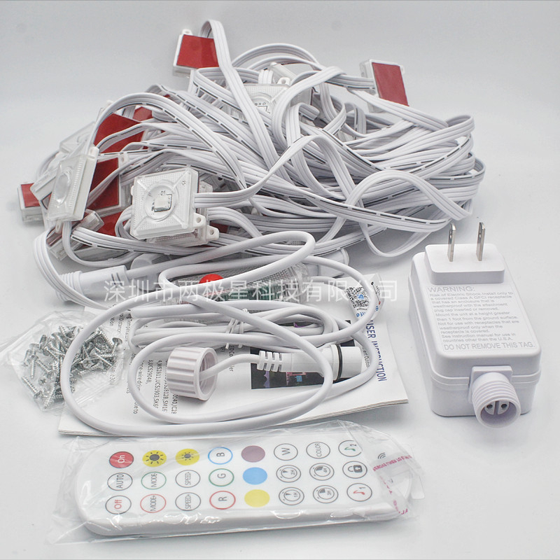 RGB LED lámpa a karzatra WiFi alkalmazásvezérléssel és hangvezérléssel, 24V bemenet, 30x5050 RGB LED-ek, kültéri vízálló, dimmer