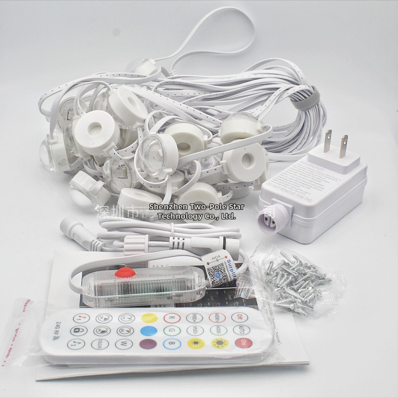 RGB LED lámpa a karzatra WiFi alkalmazásvezérléssel és hangvezérléssel, 24V bemenet, 30x5050 RGB LED-ek, kültéri vízálló, dimmer