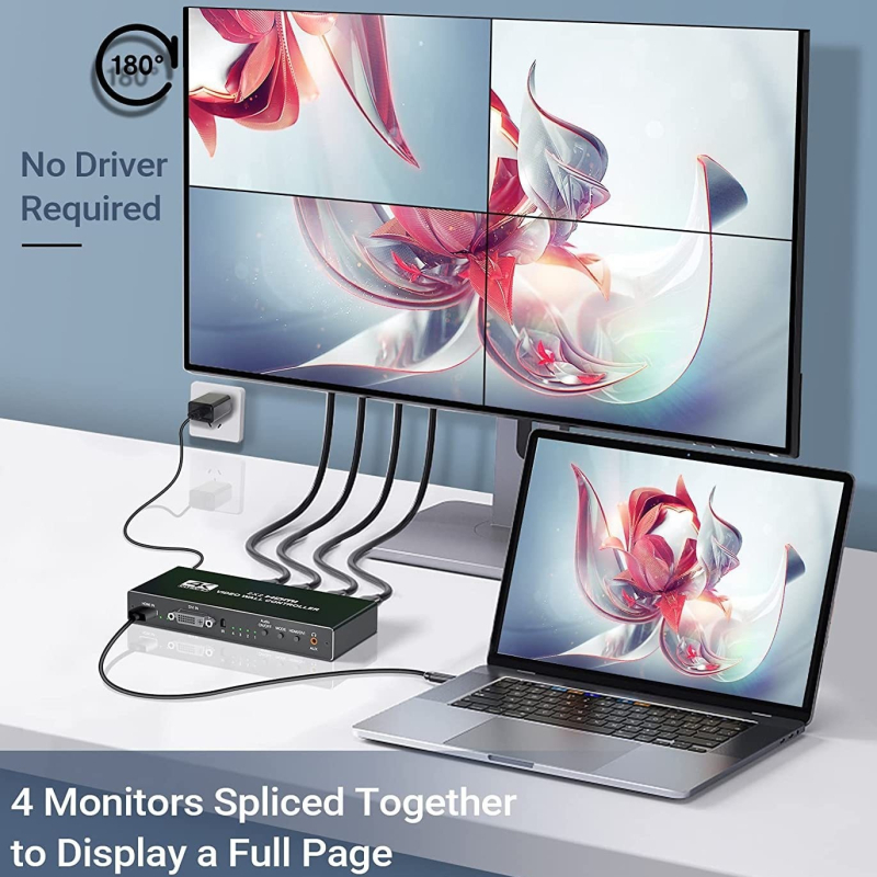 Splicer βίντεο: HDMI 1 Είσοδος / 4 Έξοδοι, 4K σύντηξη εικόνας, Αλουμινένιο σώμα, Μοντέλο OZJP1