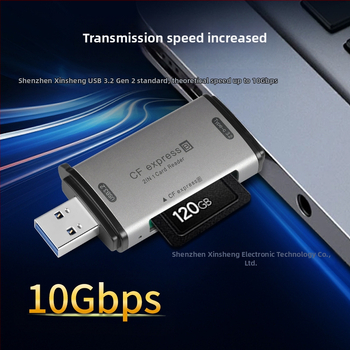Αναγνώστης καρτών δύο σε ένα USB 3.2 με διεπαφή USB-C 3.2 – Υποστήριξη SD καρτών, αλουμινένιο περίβλημα