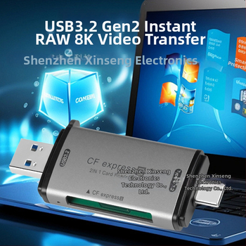 Αναγνώστης καρτών δύο σε ένα USB 3.2 με διεπαφή USB-C 3.2 – Υποστήριξη SD καρτών, αλουμινένιο περίβλημα