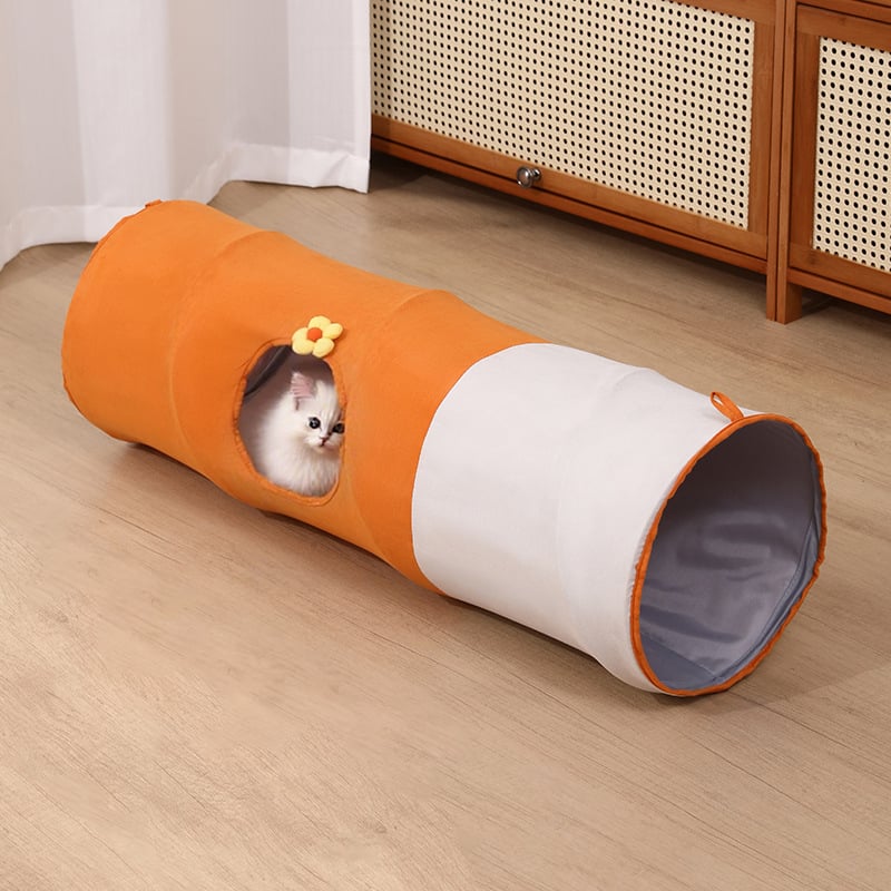 Macska alagút többnyílású kialakítással, összecsukható egyenes cső, textil anyag - Xinxuan