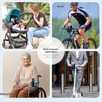 Universalus gertuvės laikiklis vaikiškiems vežimėliams — skirtas kūdikių buteliams ir gėrimams — ABS medžiaga — suderinamas su vežimėliais ir dviračiais — palaiko privatų ženklinimą