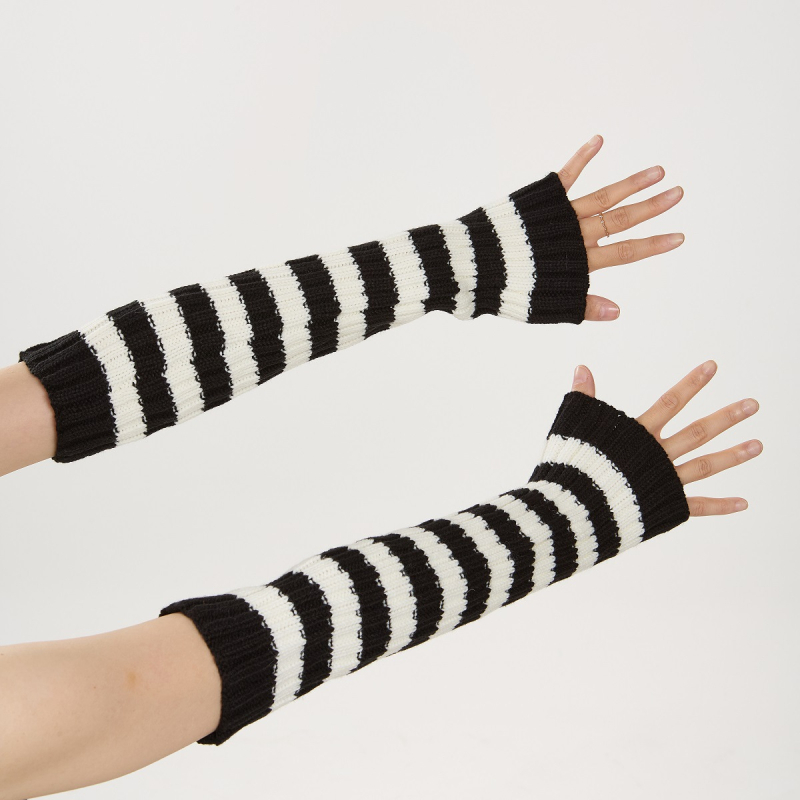 Foremost Дамски ръкавни обвивки в райе – плетени, топли, 15% вълна / 85% акрил, зима и есен