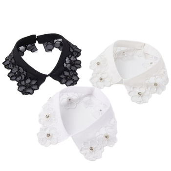 Κομψό ψεύτικο κολάρο με χάντρες για γυναίκες – πολυεστερική ίνα με επένδυση πολυεστέρα; διακοσμητικό κολάρο με χάντρες, από κλασικό έως προχωρημένο στυλ; Άνοιξη 2025.