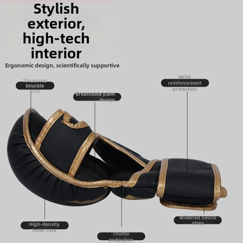 Боксови ръкавици Bugarte, PU материал, носими стил, подходящи за бойни изкуства и самозащита