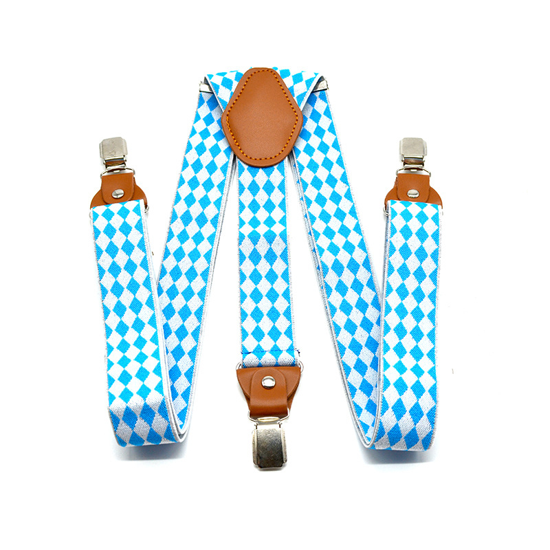 Elastīgās 3 sprādzes jacquard jostas pieaugušajiem, krustots muguras daļa, regulējamas, serigrafiska drukāšana