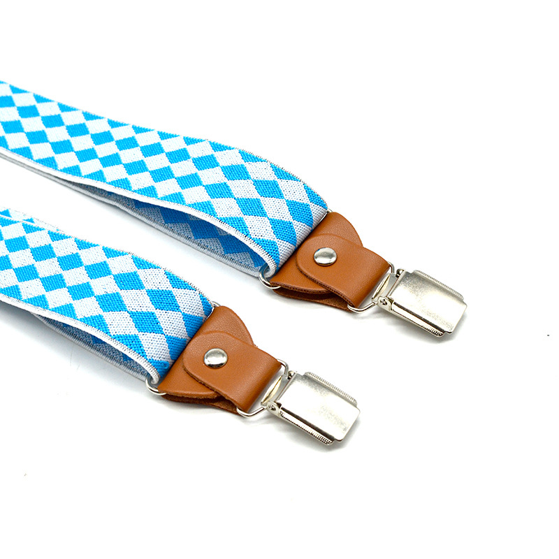 Elastīgās 3 sprādzes jacquard jostas pieaugušajiem, krustots muguras daļa, regulējamas, serigrafiska drukāšana