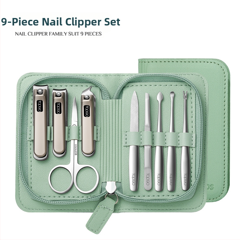 BTCLNTOS Υψηλής ποιότητας σετ εργαλείων νυχιών με θήκη, φορητό οικιακό στυλ; Περιλαμβάνει κόπτη νυχιών και πένσα; Υλικά: ανοξείδωτο ατσάλι, χάλυβας άνθρακα, κράμα ψευδάργύρου-αλουμινίου; Εκτύπωση λογοτύπου