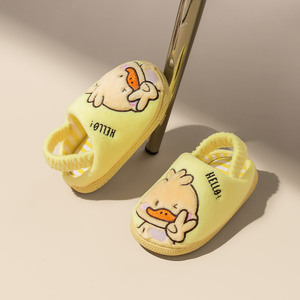 Παιδικές βαμβακερές παντόφλες, καρτούν σχέδιο, ζεστές, βελούδινο επάνω μέρος, σόλα TPR, ηλικίες 4-6 ετών