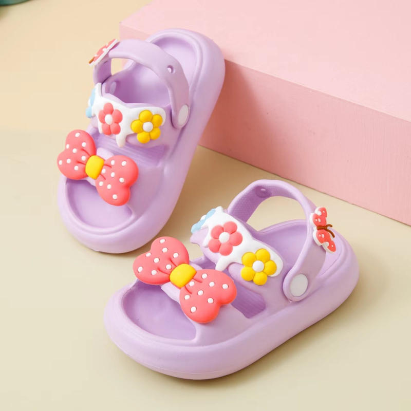 Bērnu sandales ar EVA augšpusi un EVA zoli, universālas, vecuma grupa 1–12 gadi, karikatūras raksts