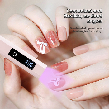 Rankinė mini belaidė nagų lempa su LCD ekranu greitam džiovinimui