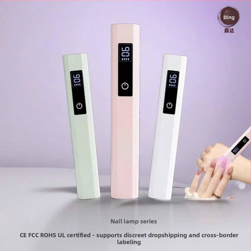 Rankinė mini belaidė nagų lempa su LCD ekranu greitam džiovinimui
