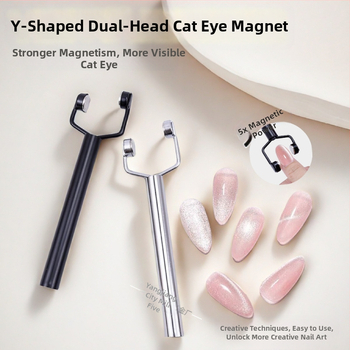Y formos katės akies magnetas nagų gelio lakams | dvigubos galvutės, stiprus, daugiafunkcinis, nerūdijančio plieno magnetas, 42 g