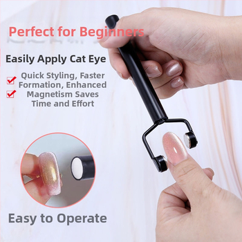 Y formos katės akies magnetas nagų gelio lakams | dvigubos galvutės, stiprus, daugiafunkcinis, nerūdijančio plieno magnetas, 42 g