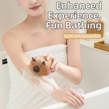 Μπαλάκι σφουγγαριού μπάνιου με έμπνευση από καπιμπάρα – αφρός, απαλό σφουγγάρι για μπάνιο και πλύσιμο προσώπου