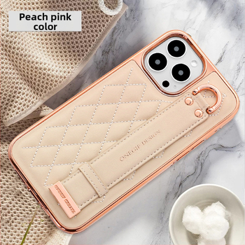 Калъф за телефон с кожена гривна за iPhone 14 и iPhone 13 Pro Max – истинска кожа, анти отпечатъци, пълно покритие, удароустойчив