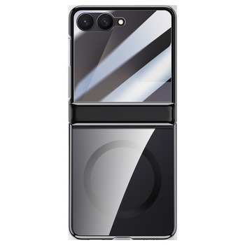 Калъф за Samsung Galaxy Z Flip7 от PC с електроплакиран шарнир и магнитно прилепване, вградена филмова защита, антиизносване и ударозащита