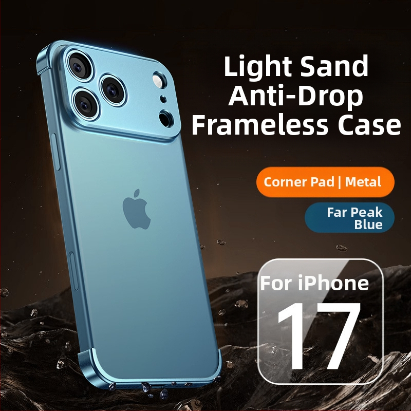 Metāla četrstūra paliktnis iPhone 12–14 Pro/Max, matēta virsma, triecienizturīgs un siltuma izkliede, izturīgs pret nodilumu, pret pirkstu nospiedumiem